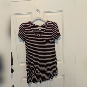 Mossimo Striped High Low Tee